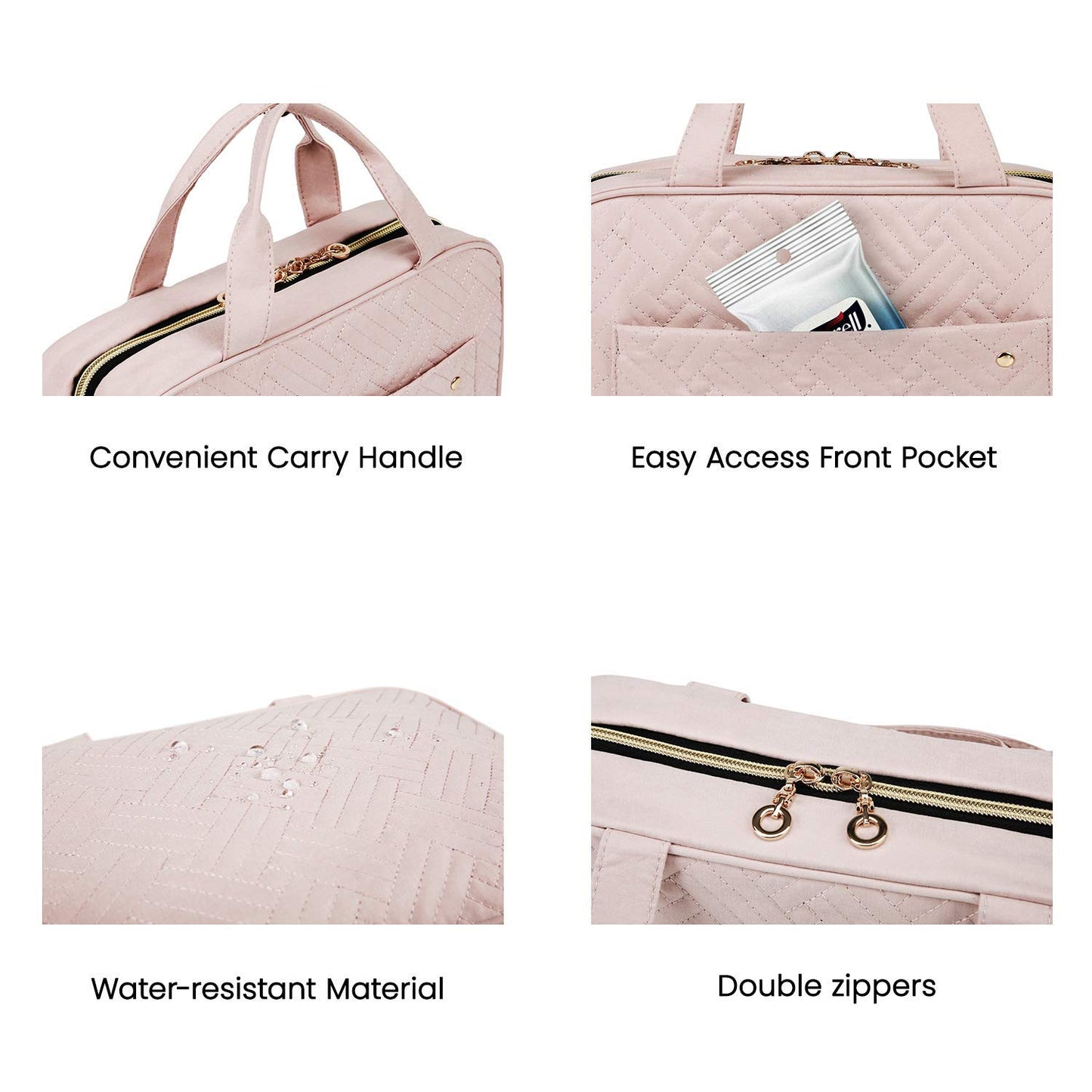 Dluxe Ave. Toiletry Bag Travel Bag with Hanging Hook/ purple