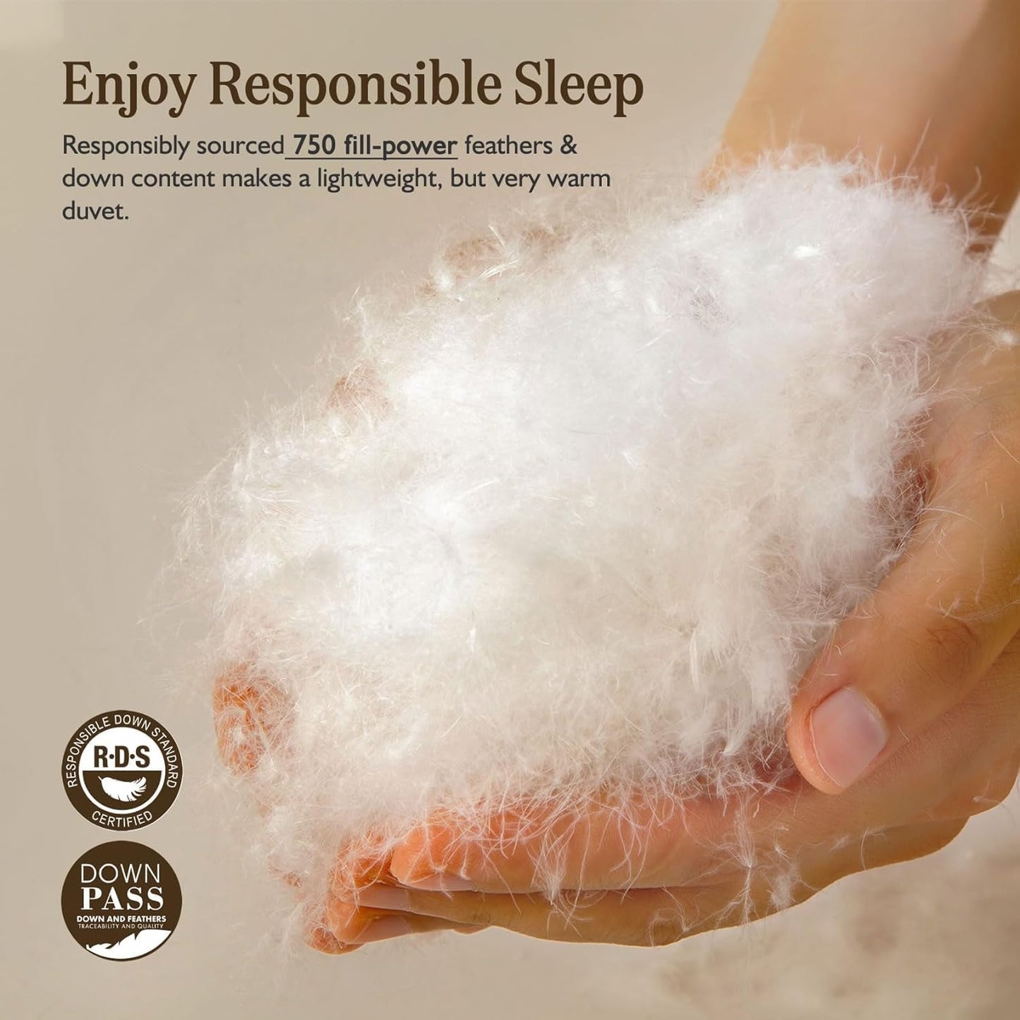 Dluxe Ave. ( QUEEN ) Feather Down Fibers Comforter, Oversized Luxury, All Season Duvet Insert with Feather Down/ White