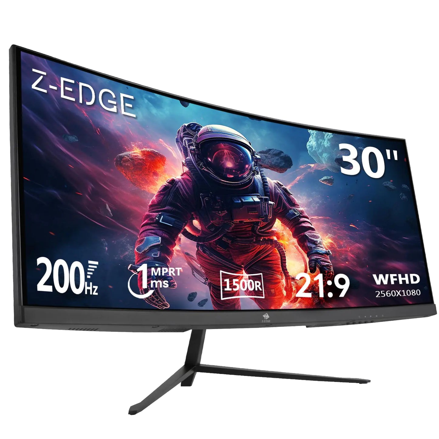 Dluxe Ave. Z-Edge 30 inch 144Hz/200Hz Curved Gaming Monitor 1080P