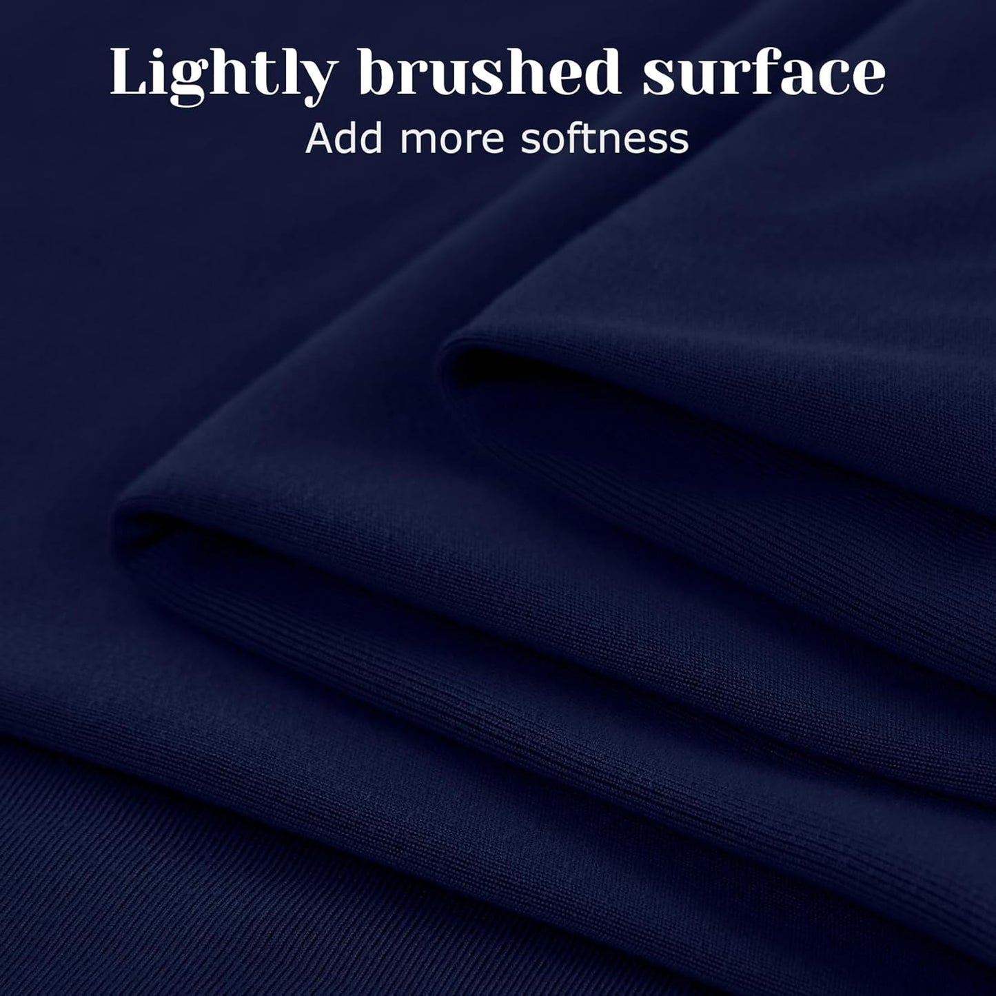 Dluxe Ave. ( FULL ) 6 Pcs Jersey Knit  Bed Sheet Set, Navy Blue