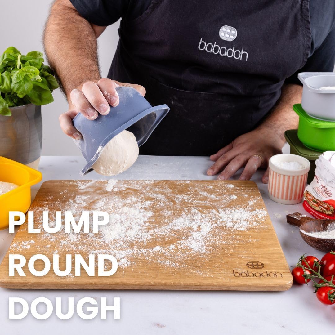 Dluxe Ave. BIG Pizza Dough Proofing Containers with Lids | Set of 6  Big Size (make 12-16" Pizzas)
