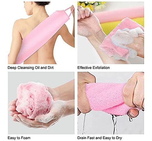 Dluxe Ave. Stretchable Nylon Exfoliating Body Scrubber  for Shower/ 2 Pack