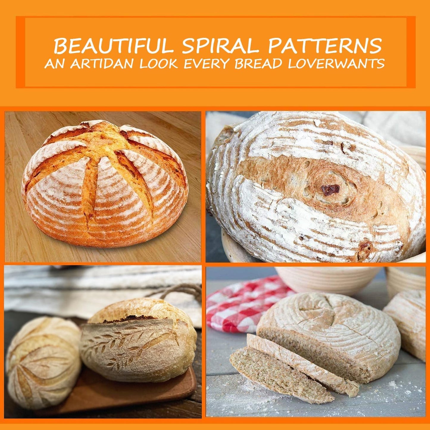Dluxe Ave. Set of 2/ Oval Sourdough Bread Baking Supplies Starter Kit