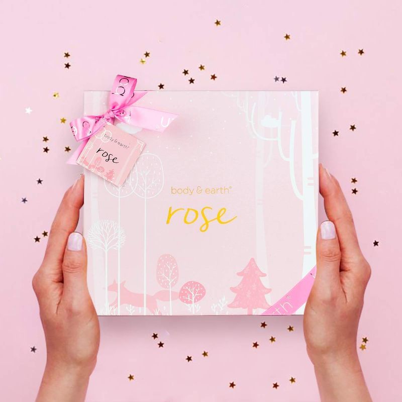 Dluxe Ave. Rose Spa Set Gifts/ Bath and Body/  5 Pcs