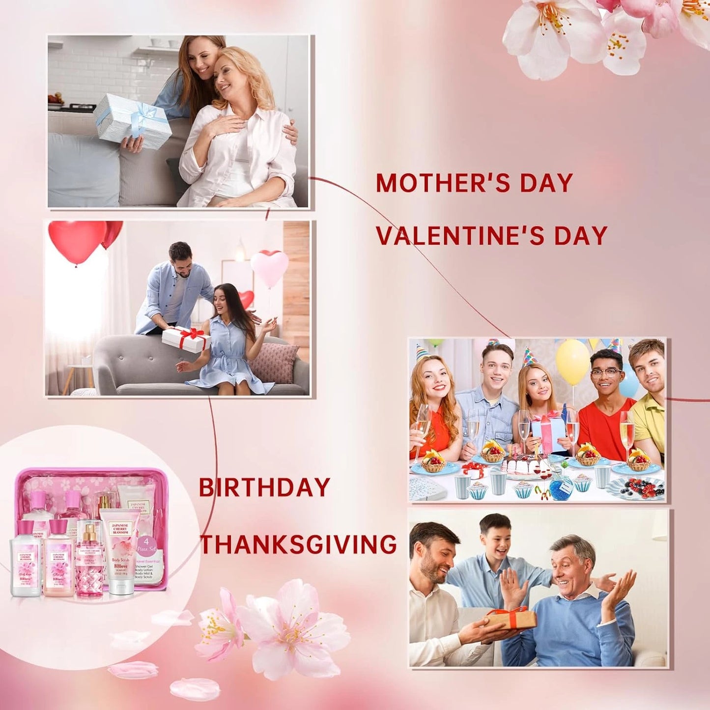 Dluxe Ave. Japanese Cherry Blossom/ Bath and Body / 4PCS Set