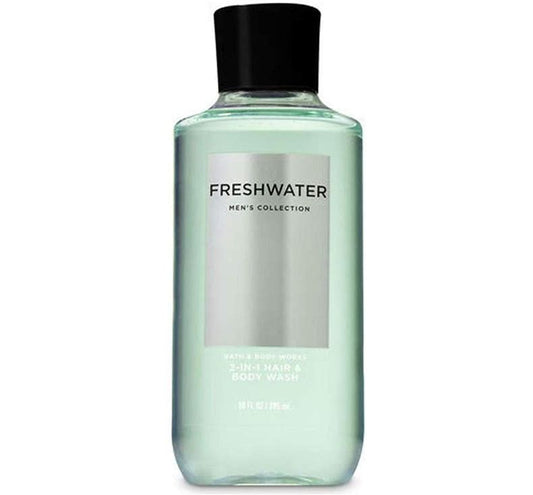 Dluxe Ave. Bath and Body Works 3 Pack 2-in-1 Hair + Body Wash Freshwater Graphite and Ocean. 10 Oz.