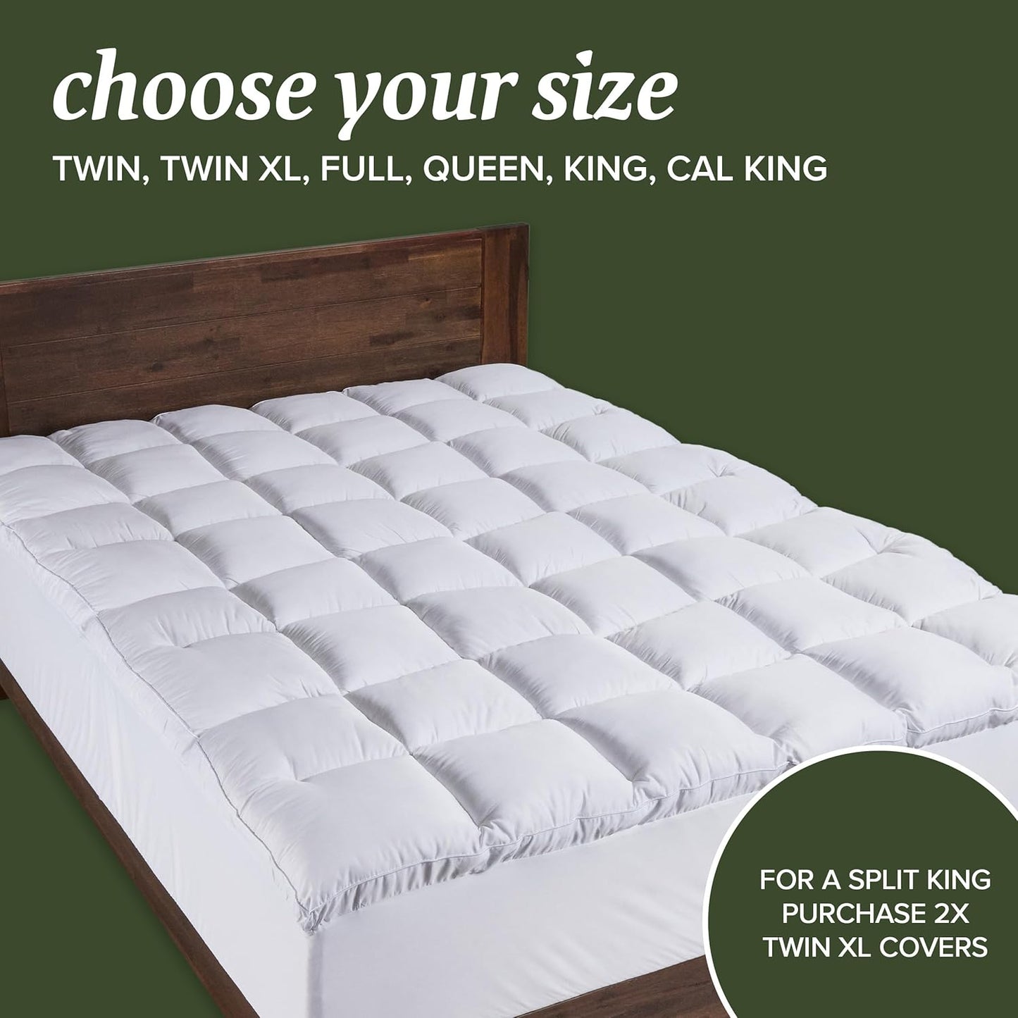 Dluxe Ave. ( FULL ) Hotel Collection Mattress Protector & Pad Quilted, White