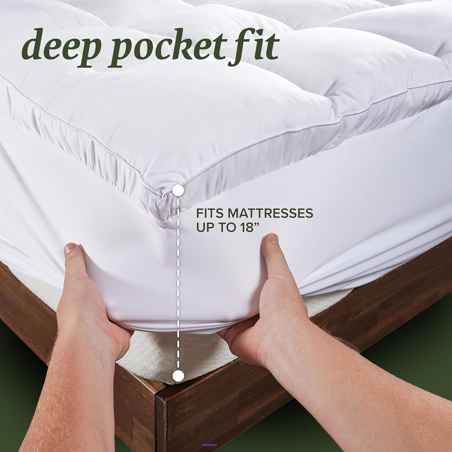 Dluxe Ave. ( FULL ) Hotel Collection Mattress Protector & Pad Quilted, White