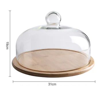 Dluxe Ave. Transparent Glass Cover Fruit Tasting Plate Set