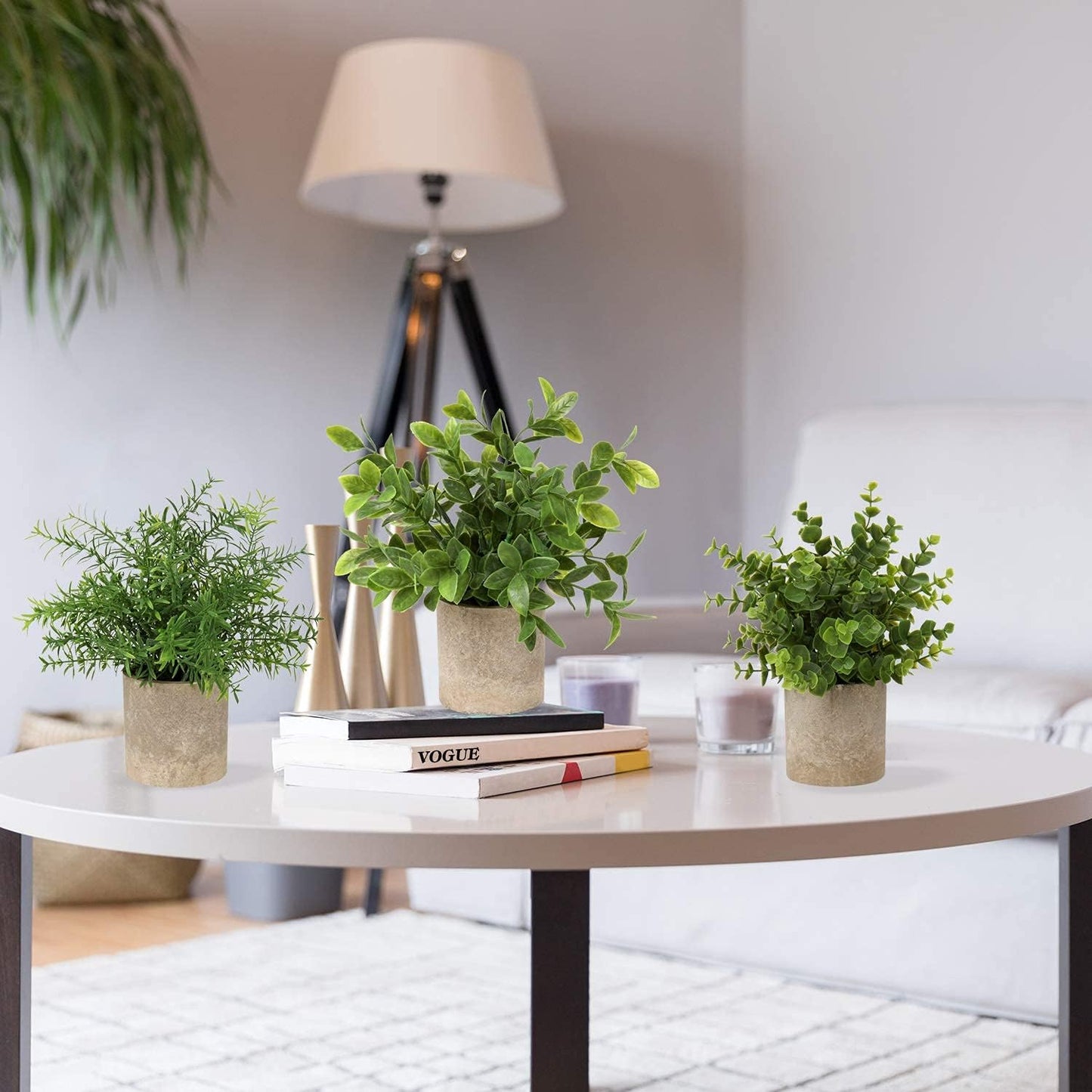 Out of Stock/ Dluxe Ave. Artificial Potted Plants Set of 3 Small Faux Plant