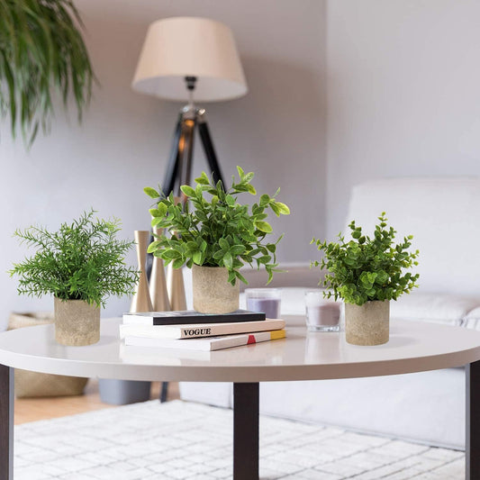 Out of Stock/ Dluxe Ave. Artificial Potted Plants Set of 3 Small Faux Plant
