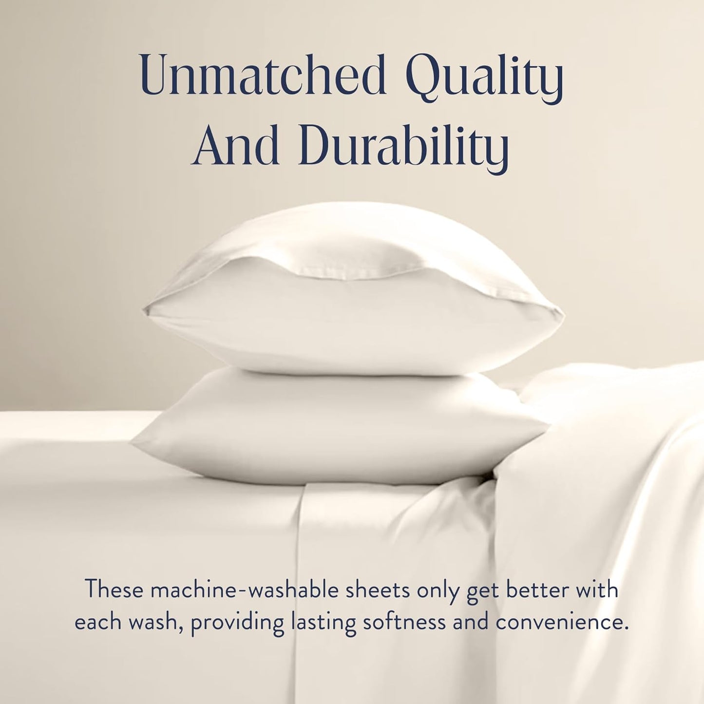 Dluxe Ave. ( CALI./ KING )4 Pcs Brooklinen Luxury Sateen Sheets Set, 100% Cotton ,Best Luxury Sheets