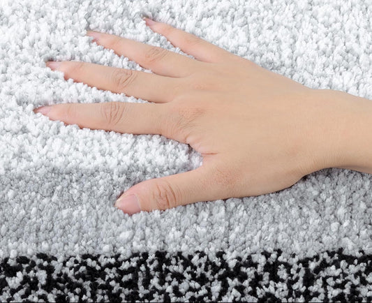 Dluxe Ave. Microfiber Bathroom Rugs Sets/ 3 Piece (Black)