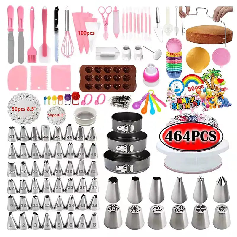 Dluxe Ave. 507-Piece Cake Decorating Set with Tools and Bags