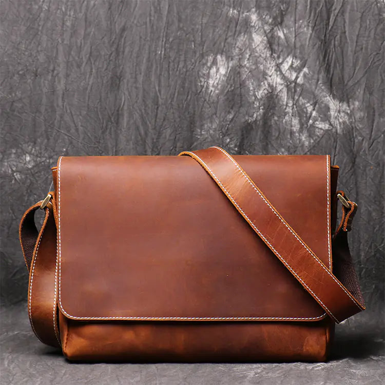 Dluxe Ave. Vintage Handmade Leather Crossbody Bag