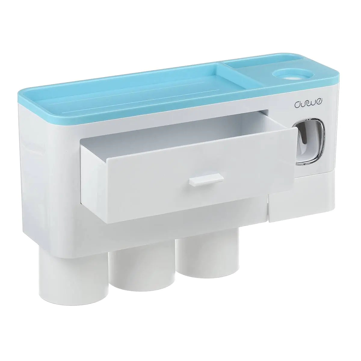 Dluxe Ave. Magnetic Toothbrush Holder Set with Automatic Toothpaste Dispenser