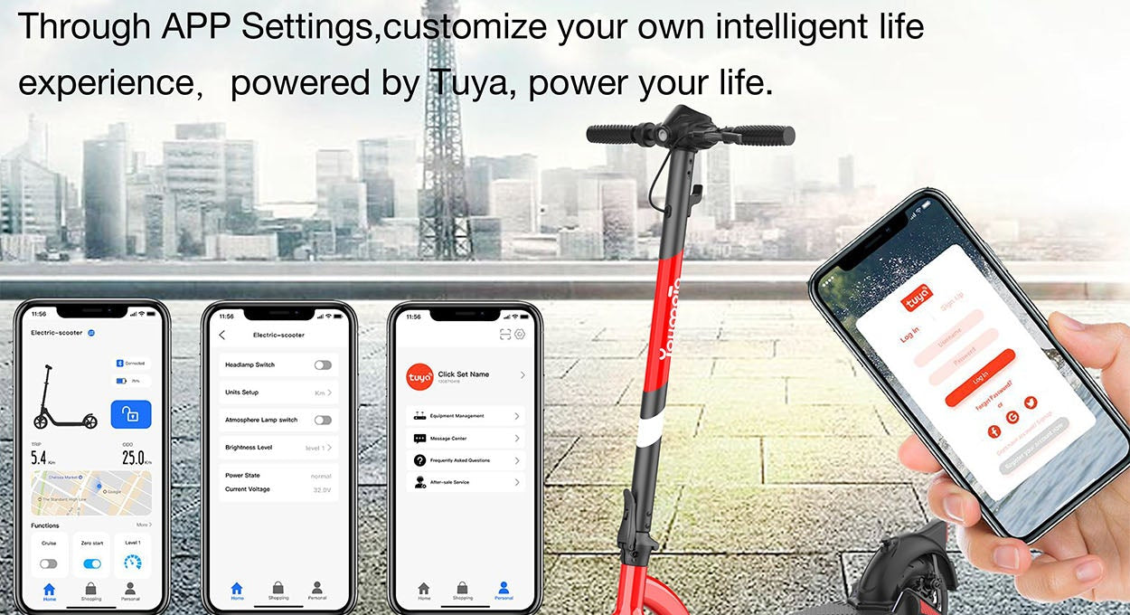 Dluxe Ave. 10inch Electric Scooter 36V 10AH 350W For Adults/ Foldable Max Speed 16mph & Range 25 Miles/, 260Lbs Max Load