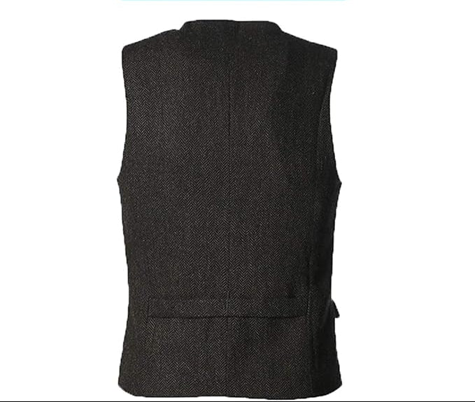 Dluxe Ave. (SMALL) Mens Casual Dress Vest with 3 Pockets/ Gray