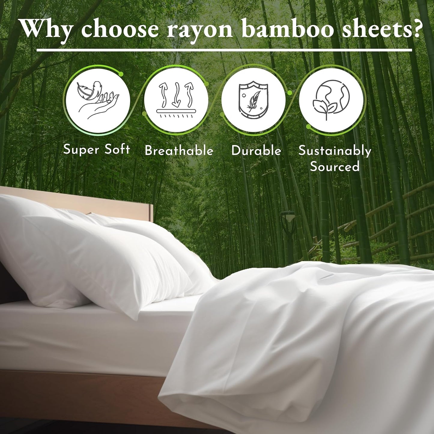 Dluxe Ave. ( KING ) Bamboo Sheet Set, Luxury Hotel Sheets ,Beige