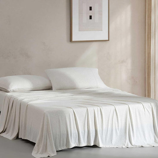 Dluxe Ave.  ( KING ) 4 Pcs Sheet Set, Deep Pockets, Super Soft, Ivory Grey