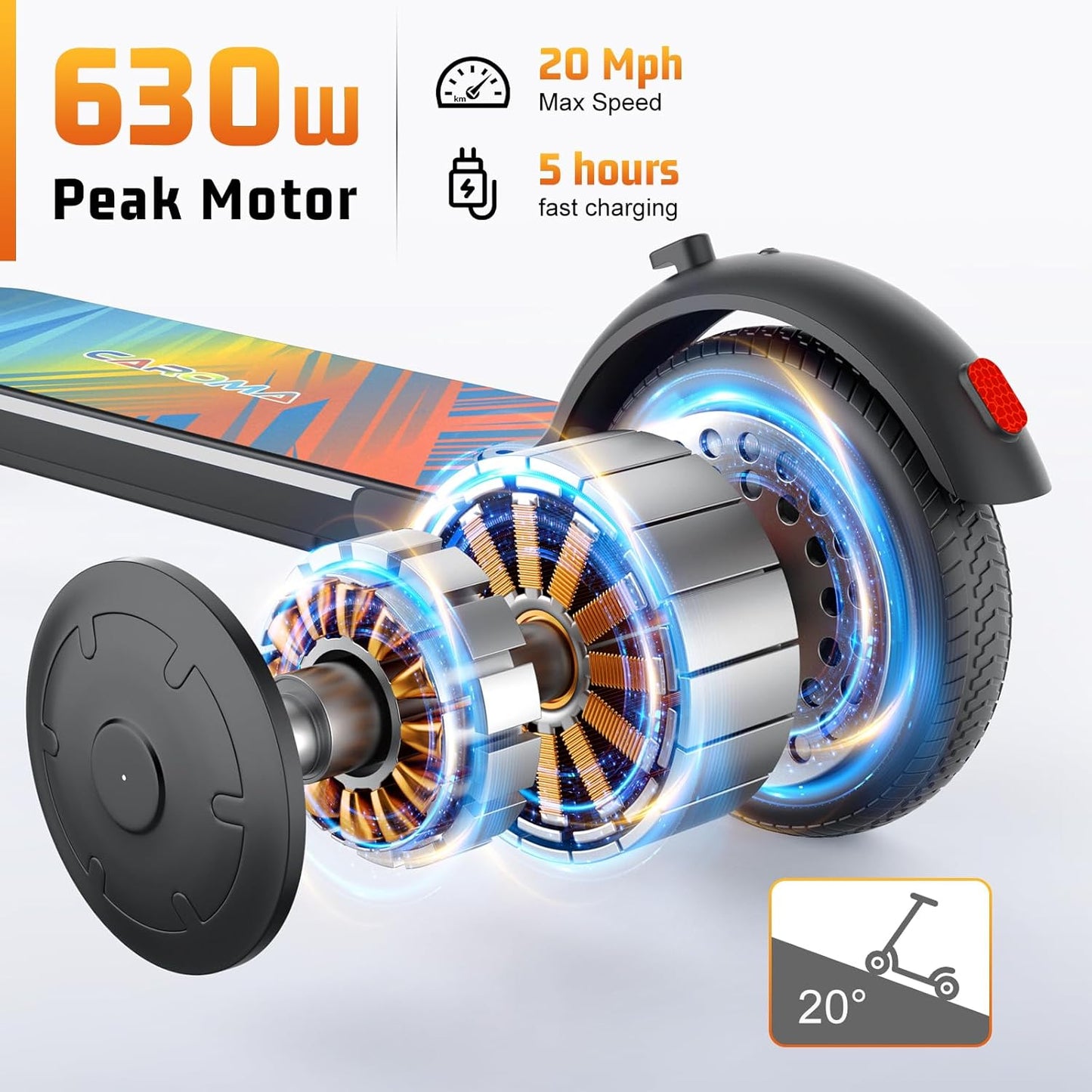 Dluxe Ave. Electric Scooter Adults 250W Motor Max 15.5 Miles & 15.5Mph Top Speed 6.5", Tires Portable Folding Electric Motorized Scooter with Braking System (Black)