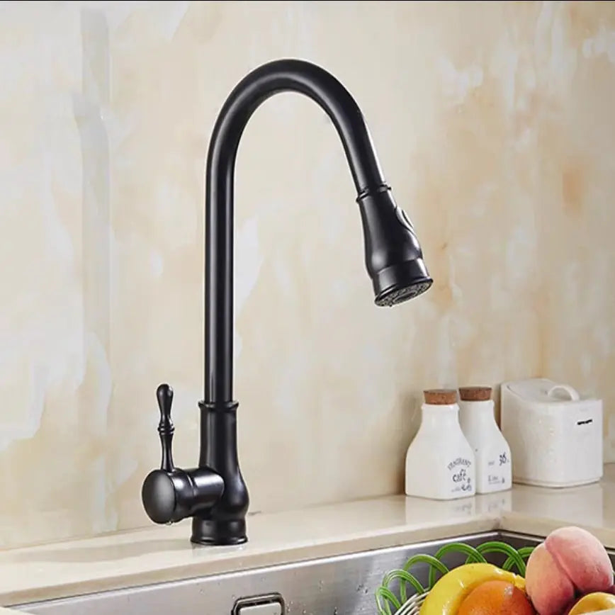 Dluxe Ave. Copper Pull-Down Antique Kitchen Sink Faucet