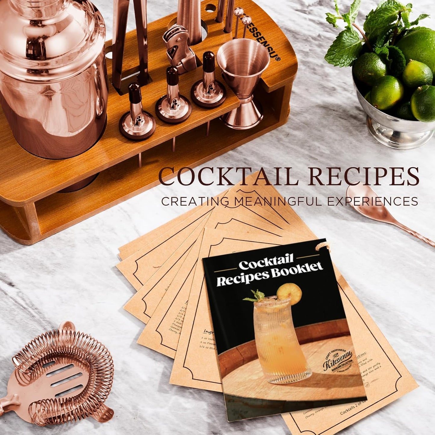 Dluxe Ave. Cocktail Shaker Set with Glass Accessories