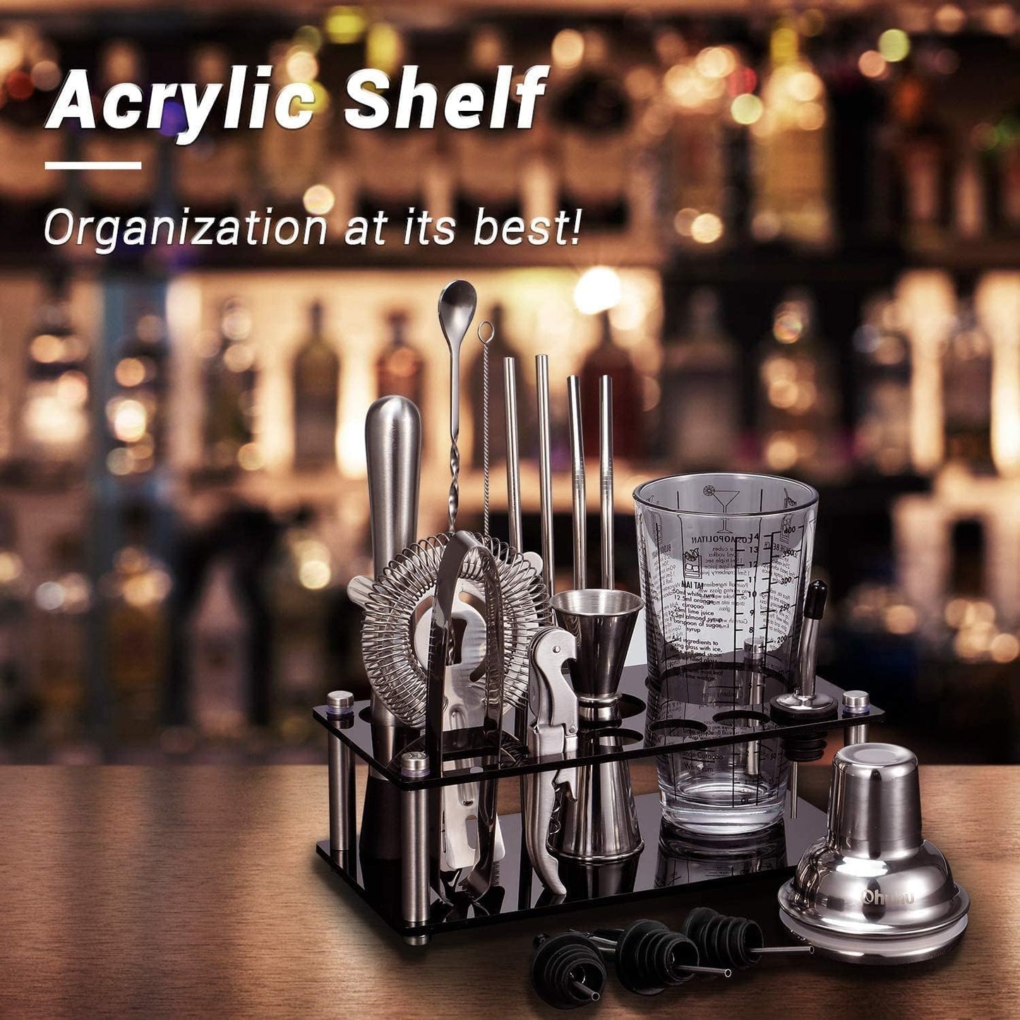 Dluxe. Ave. Cocktail Stainless Steel Ice Acrylic Set
