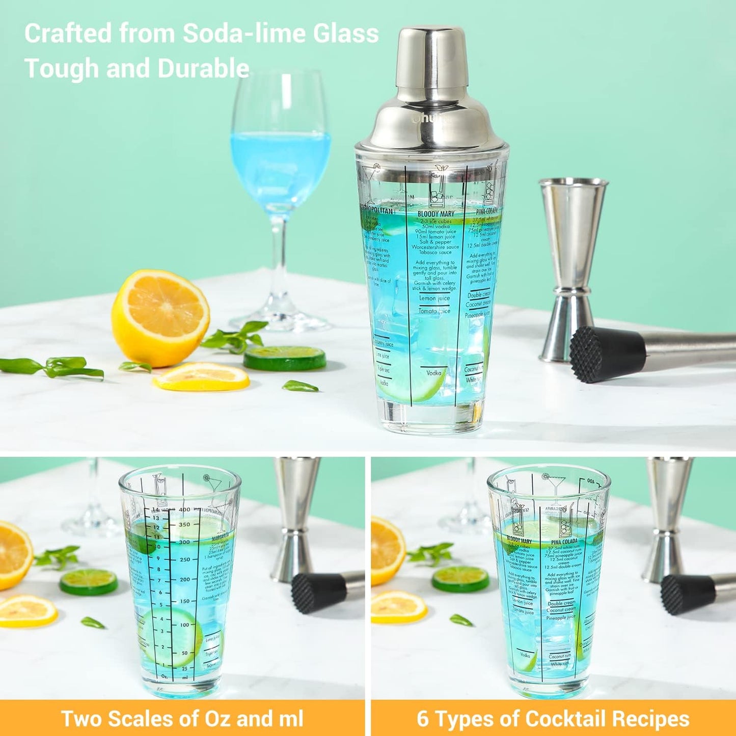 Dluxe. Ave. Cocktail Stainless Steel Ice Acrylic Set