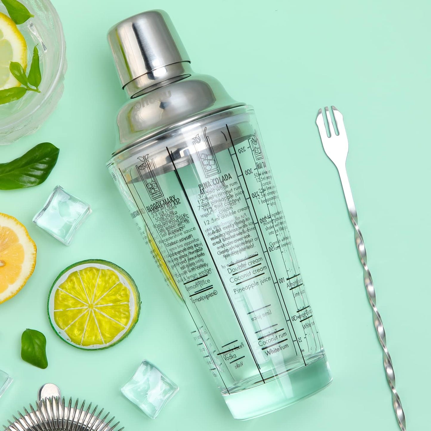 Dluxe. Ave. Cocktail Stainless Steel Ice Acrylic Set