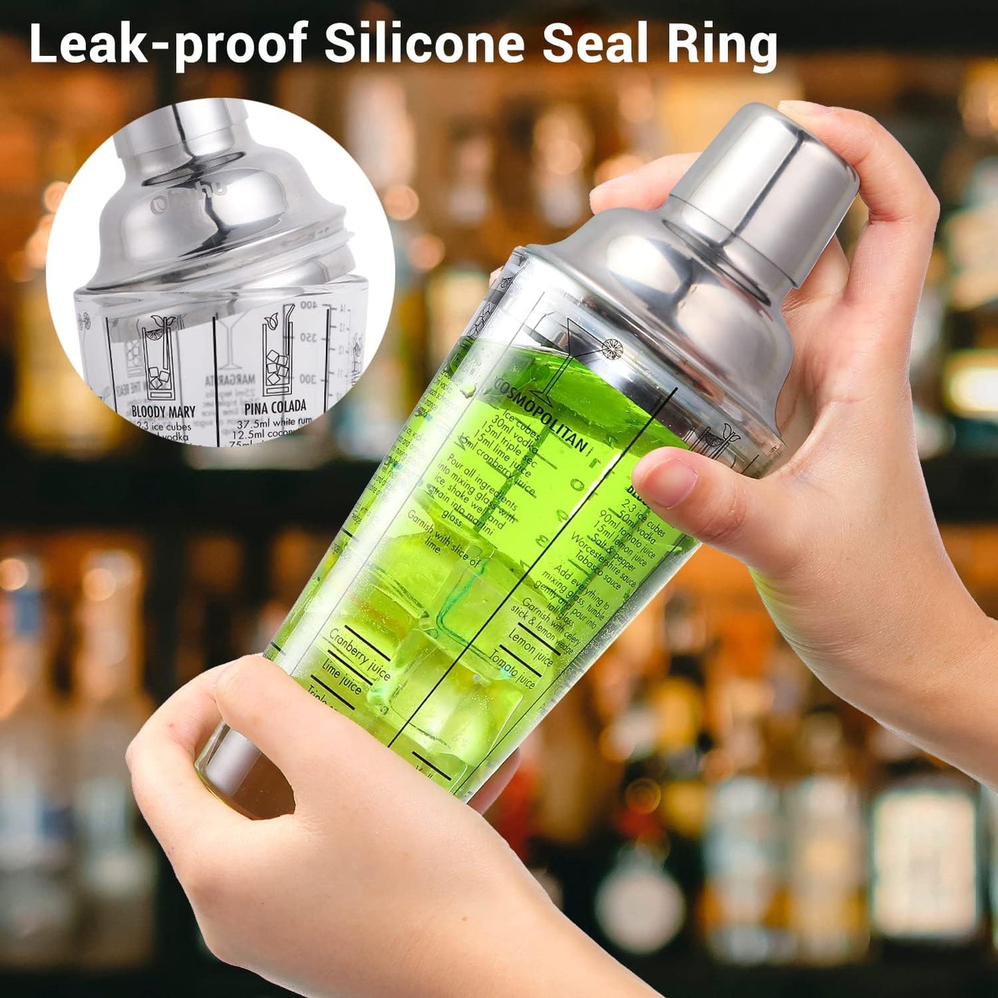 Dluxe. Ave. Cocktail Stainless Steel Ice Acrylic Set