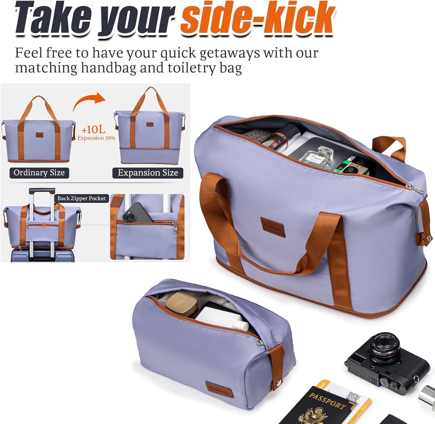 Dluxe Ave. Luggage Sets 4 Pcs/ Spinning Wheels/ PP Hard Case/ TSA Lock/ SlateBlue