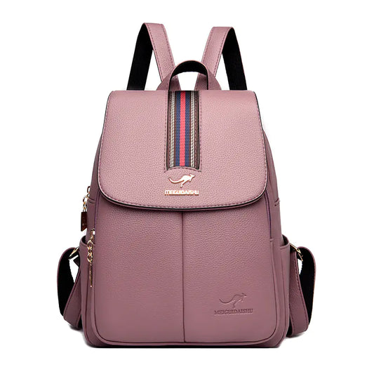 Large Capacity Women's Soft Leather Backpack