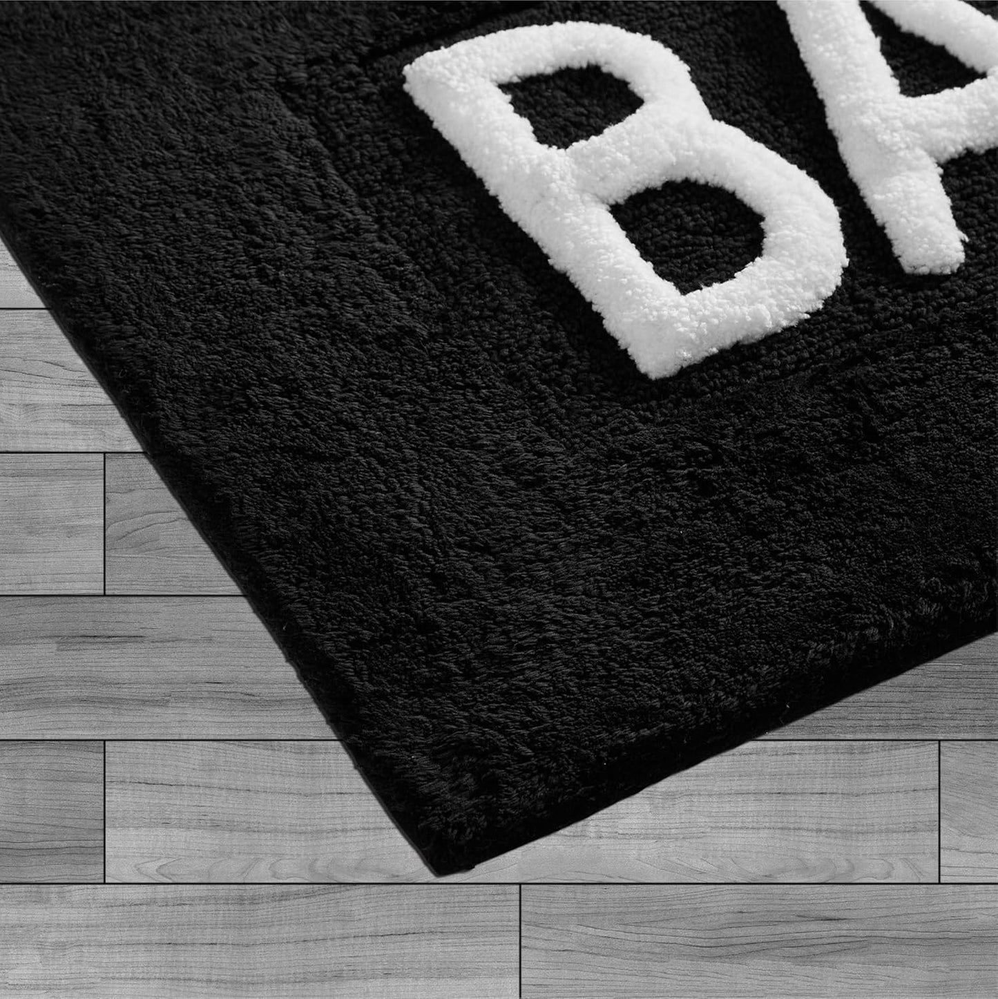 Dluxe Ave. Soft Cotton Bath Mat, Bathroom Decor Measures 21"x34"  (Black)