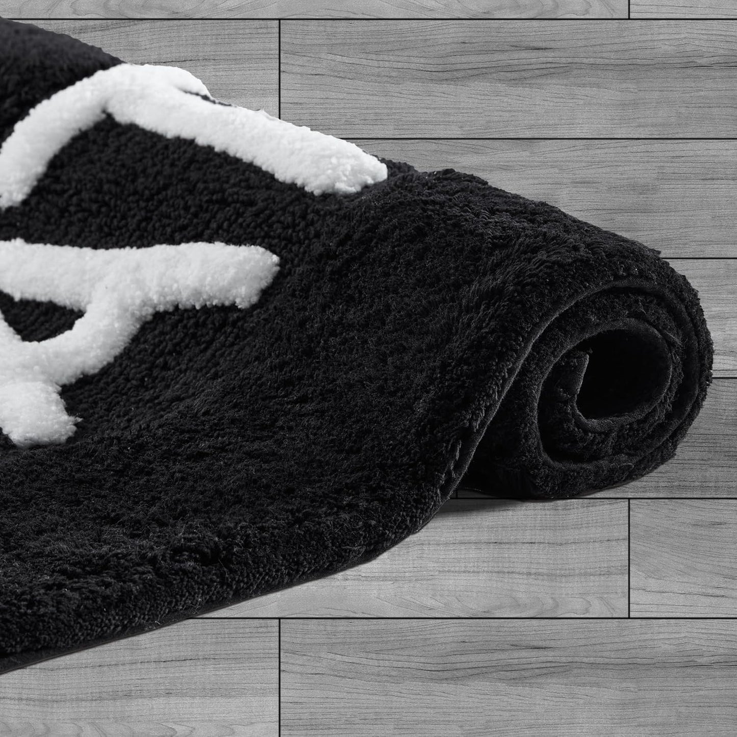 Dluxe Ave. Soft Cotton Bath Mat, Bathroom Decor Measures 21"x34"  (Black)