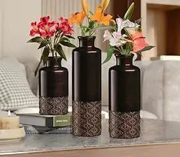 Dluxe Ave. Creative Scents Brown Vases - Set of 3 Vases
