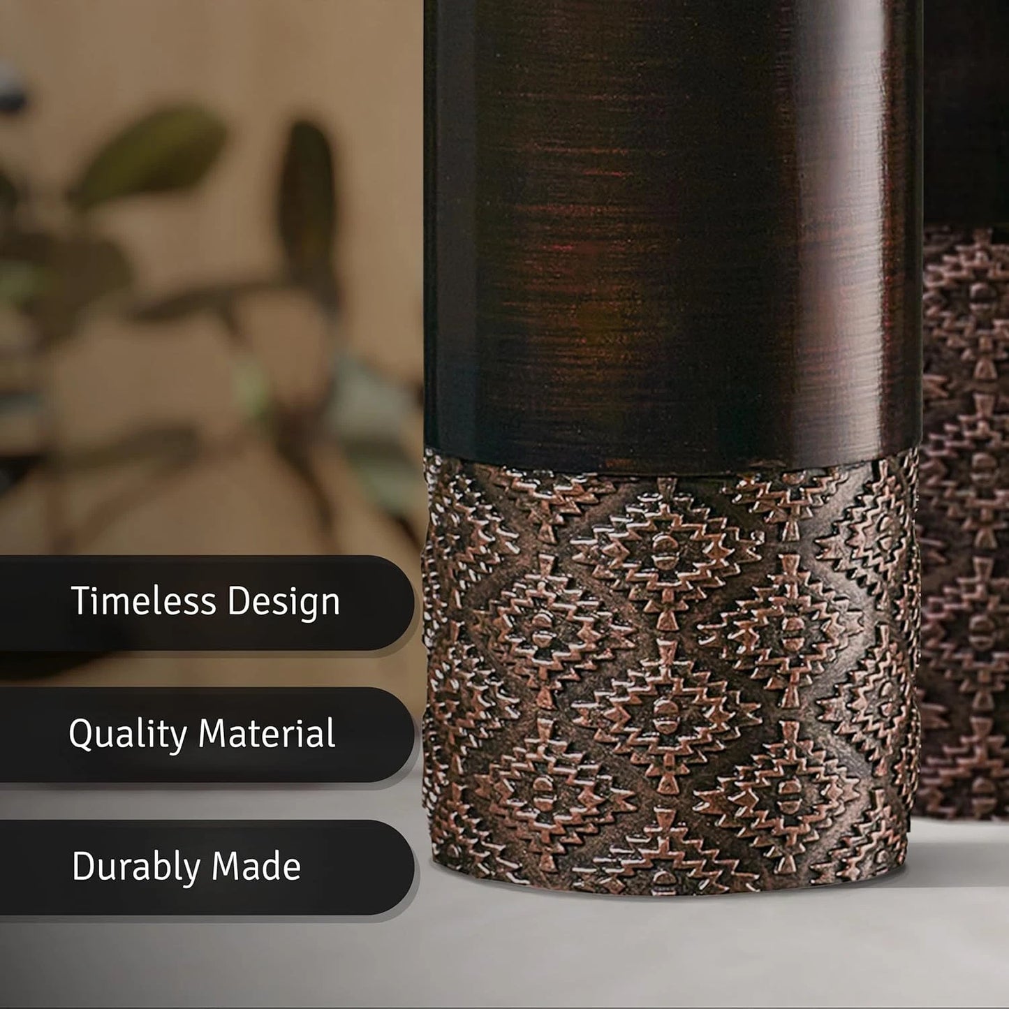 Dluxe Ave. Creative Scents Brown Vases - Set of 3 Vases