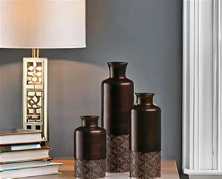 Dluxe Ave. Creative Scents Brown Vases - Set of 3 Vases