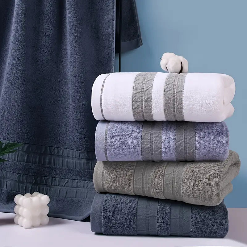 Dluxe Ave. Thickened Soft Striped Bath Towel - Large & Absorbent