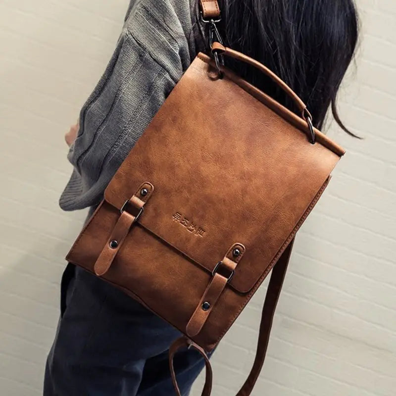 Dluxe Ave. Women's Leather Travel Backpack (Ladies' Backpack)