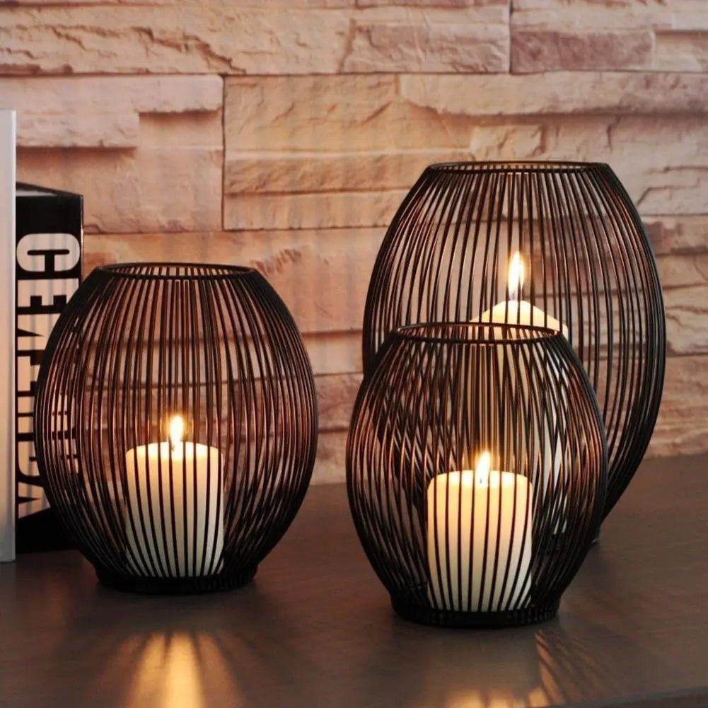 Dluxe Ave. Mediterranean Iron Birdcage with LED Candle Decor