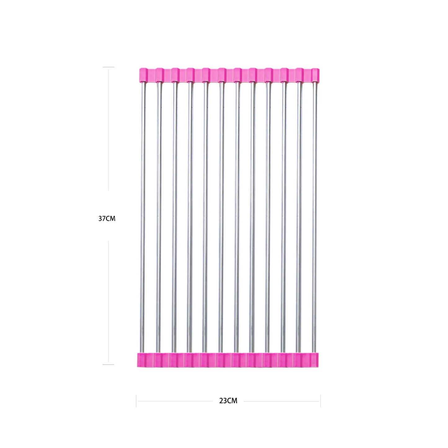 Dluxe Ave. Stainless Steel Foldable Dish Rack for Kitchen