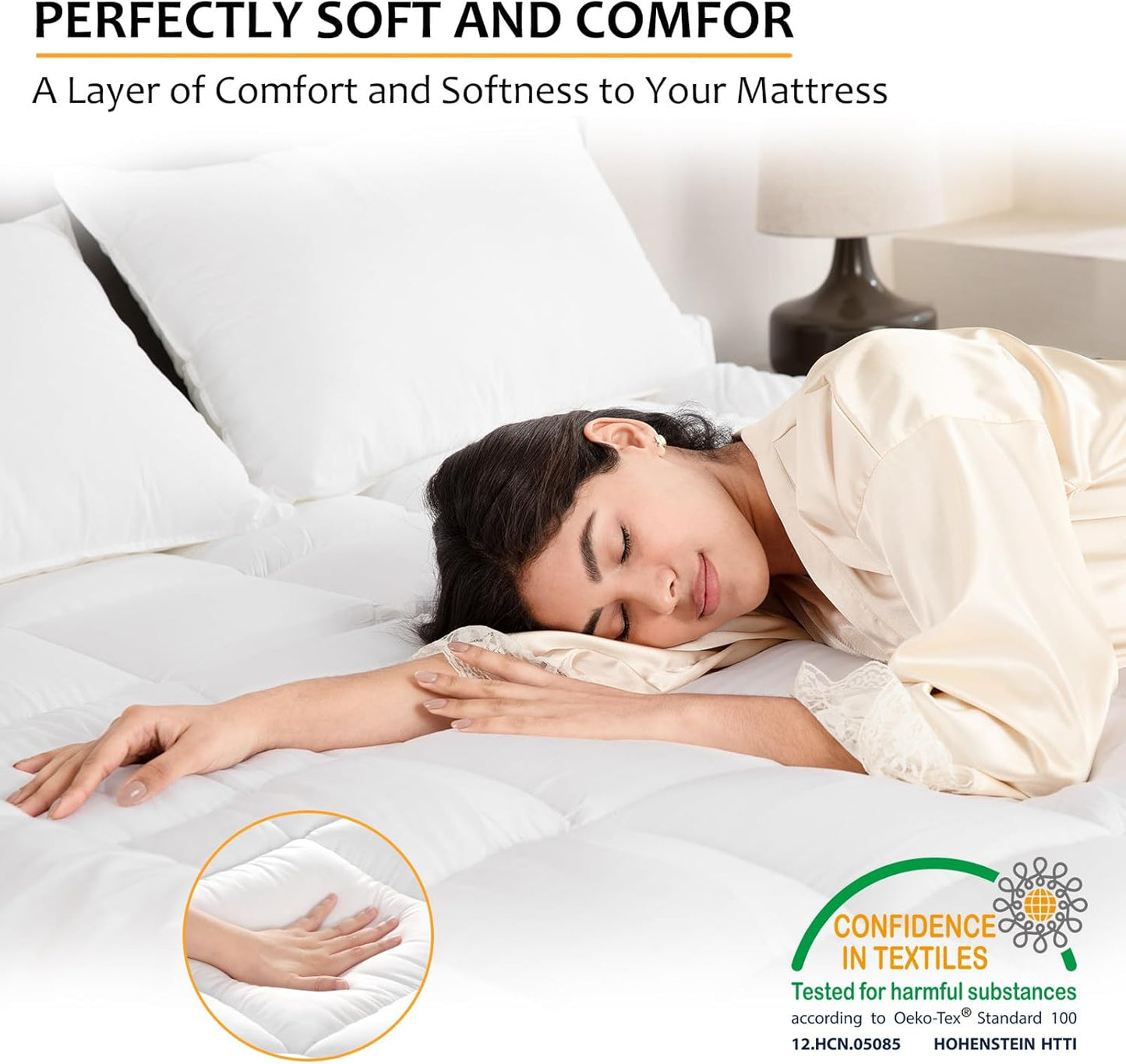 Dluxe Ave. ( FULL ) 5 Inch Goose/Duck Feather, 100% Cotton, Hotel Collection Mattress Topper 54x75 in