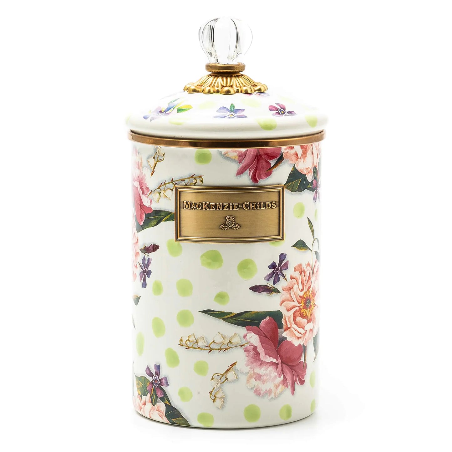 Dluxe Ave. Enamel Canister/Floral Kitchen Storage Container with Lid
