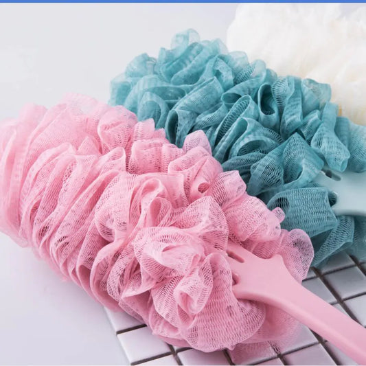 Dluxe Ave. Long Handle Mesh Back Bath Shower Scrubber Brush