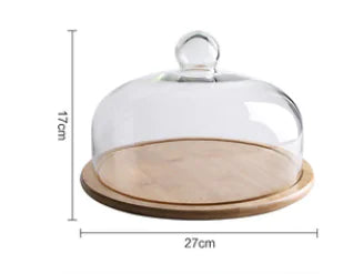 Dluxe Ave. Transparent Glass Cover Fruit Tasting Plate Set