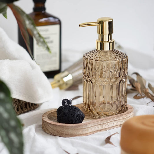 Dluxe Ave. Glass Soap Dispenser/ 2pack (Brown)
