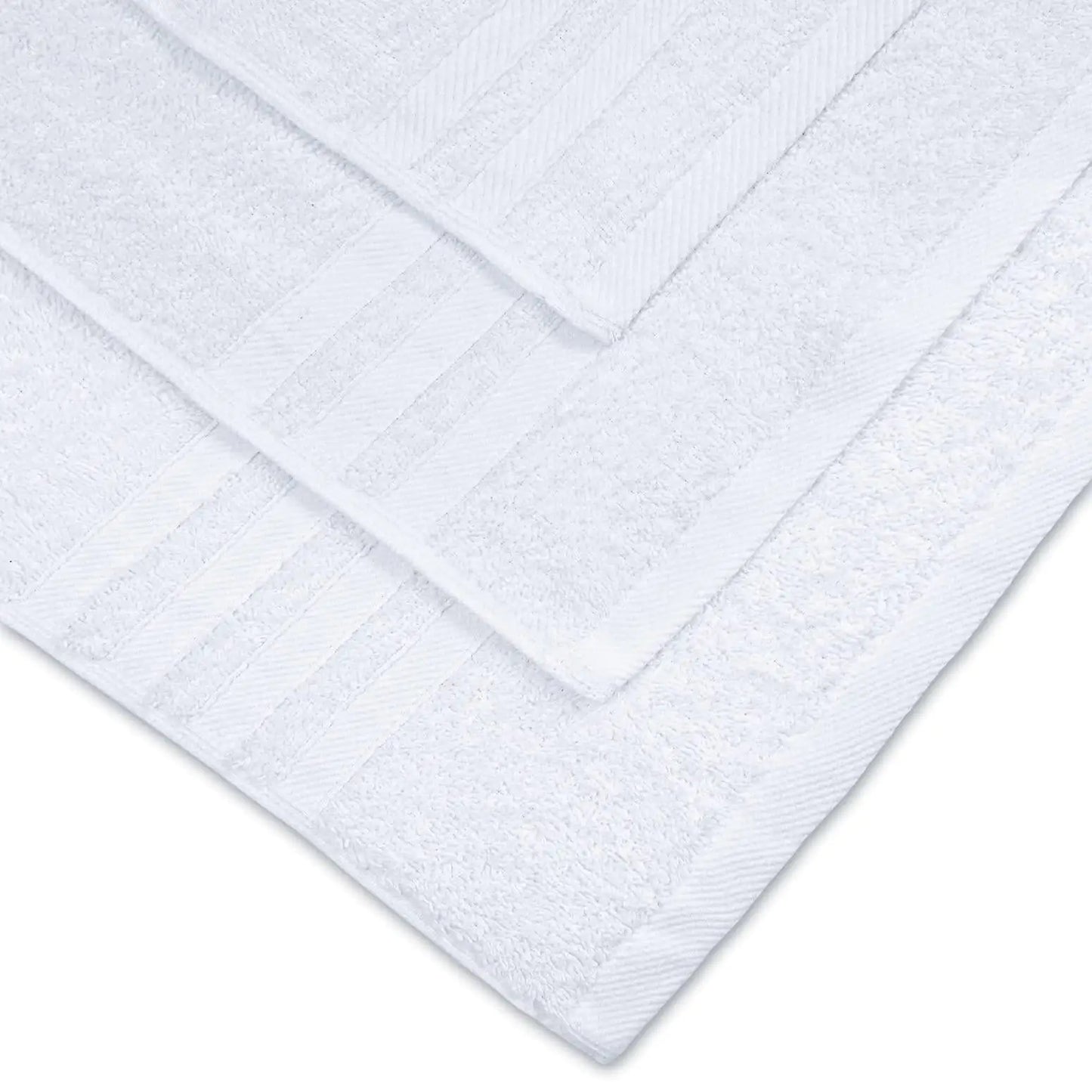 Dluxe Ave. 12 Pcs Bath Towel Set for Bathroom 100% Cotton Soft and Plush Highly Absorbent
