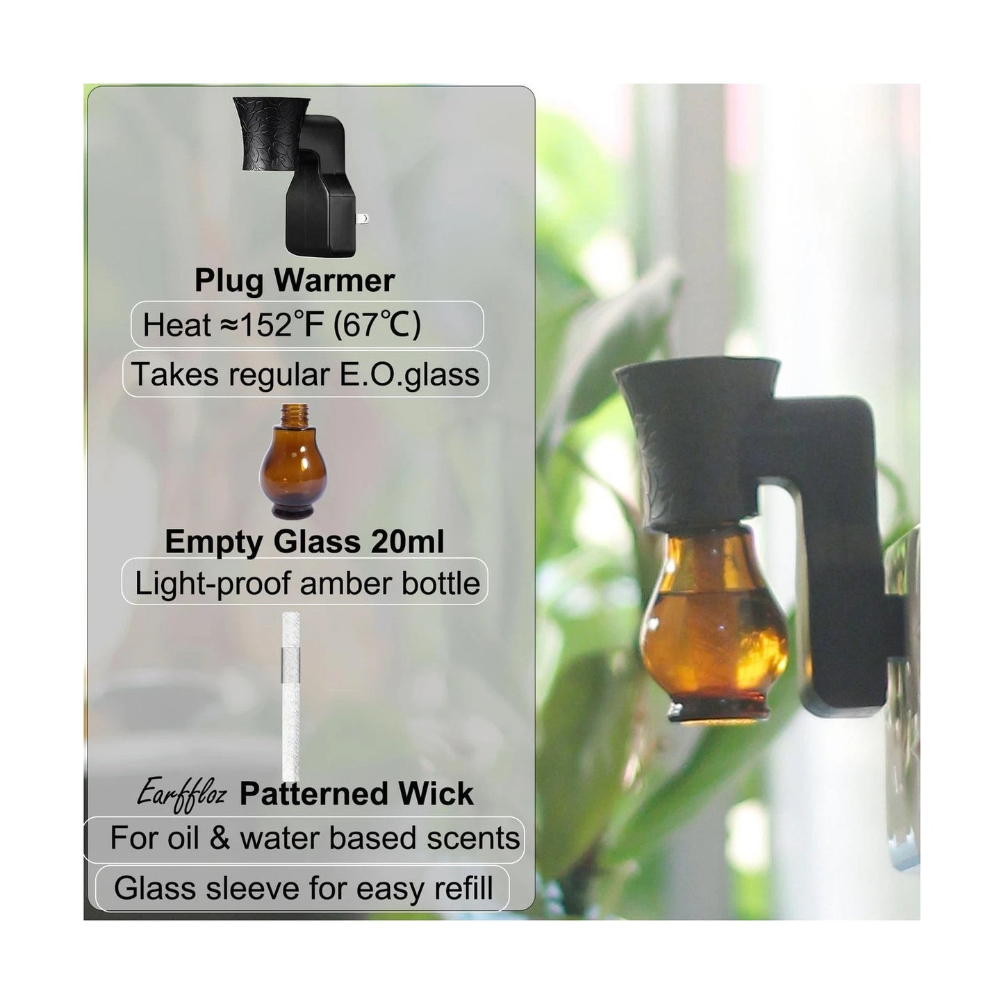 Dluxe Ave. Oil Diffuser 4 Packs Blank/Freshener Refill for Plugins