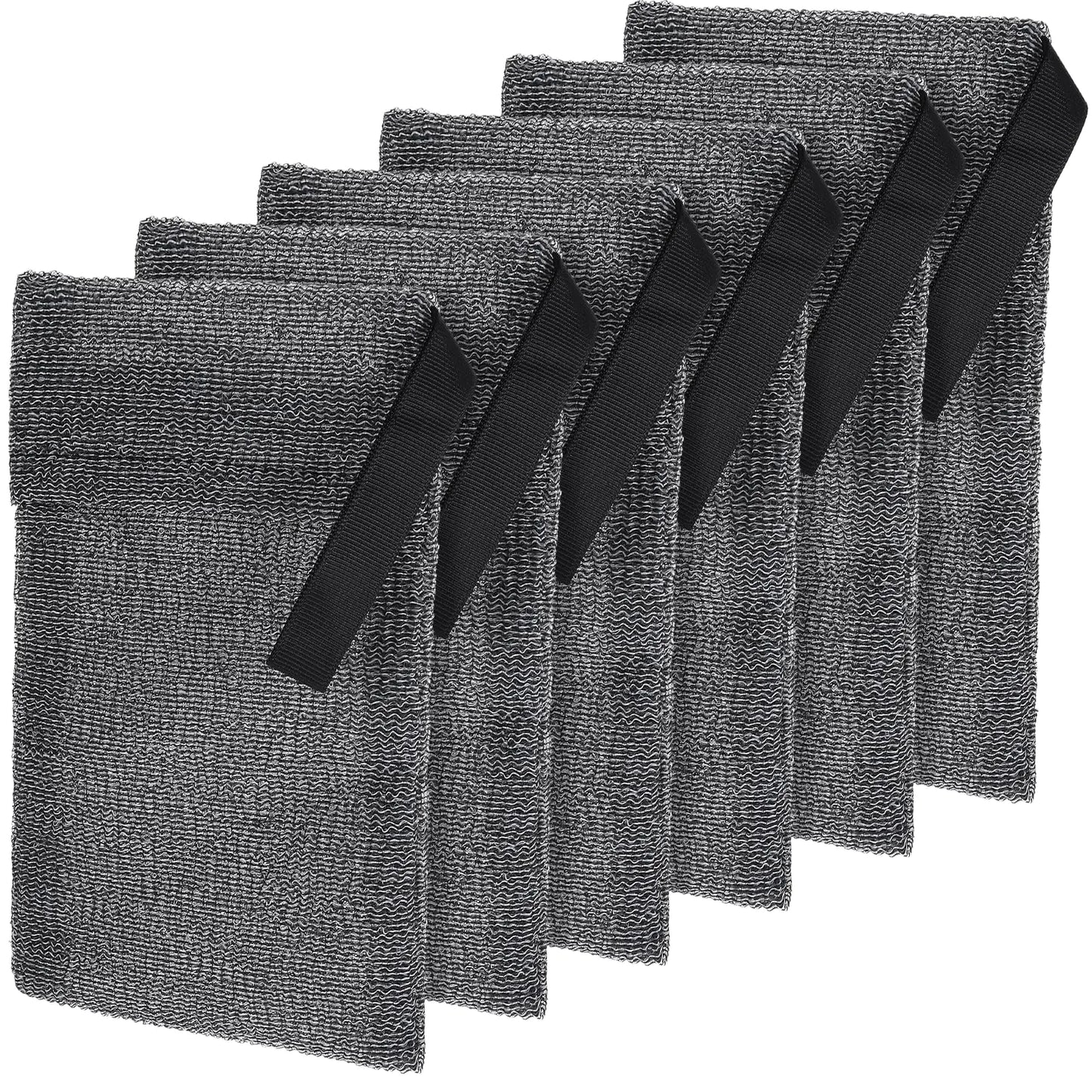 Dluxe Ave. 6Pcs Mesh Soap Bags for Soap Bars Soap Saver Bag/Exfoliating Bar Soap Pouch for Shower (Gray)